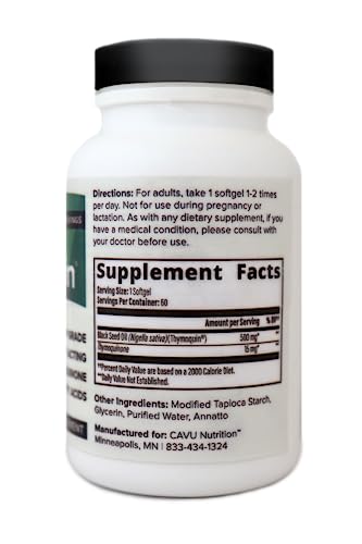 ThymoQuin Cold Pressed Black Seed Oil | Only Patented USP-Grade Clinically Researched ThymoQuin uk supplements
