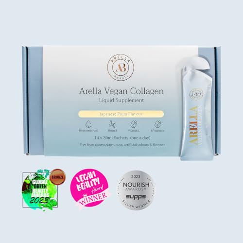 Arella Beauty Vegan Liquid Collagen Supplement - Japanese Plum Flavour - 14 x 30 ml Arella Beauty uk supplements