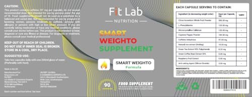 FIT LAB -90 Capsules - for Women & Men - Weighto Management - 45 Days Supply FIT LAB NUTRITION uk supplements