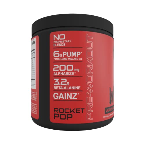 Bucked Up - Woke - HIGH STIM Pre Workout - Best Tasting - Focus Nootropic, Pump, Strength and Growth, 30 Servings (Rocket Pop) Bucked Up uk supplements