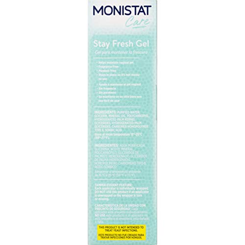 Monistat Stay Fresh Gel, Odor Eliminating Gel for Feminine Care, Fragrance Free Vaginal Gel, Prefilled Monistat uk supplements