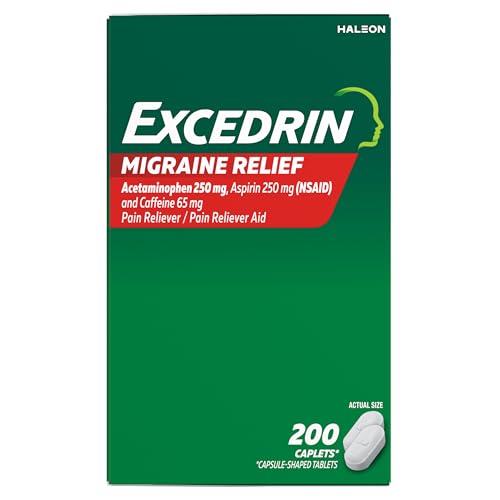 Excedrin Migraine Relief Caplets to Alleviate Migraine Symptoms - 200 Count Excedrin uk supplements