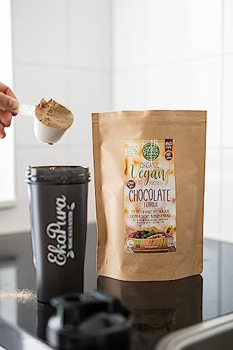 Ekopura Natural Vegan Protein - Chocolate - 500g | 76% Protein | 100% Plant-Based Ingredients Ekopura uk supplements
