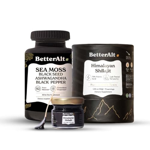Better Alt Energy Duo with Pure Himalayan Shilajit Resin 30 gm & Sea Moss Capsules Better Alt uk supplements