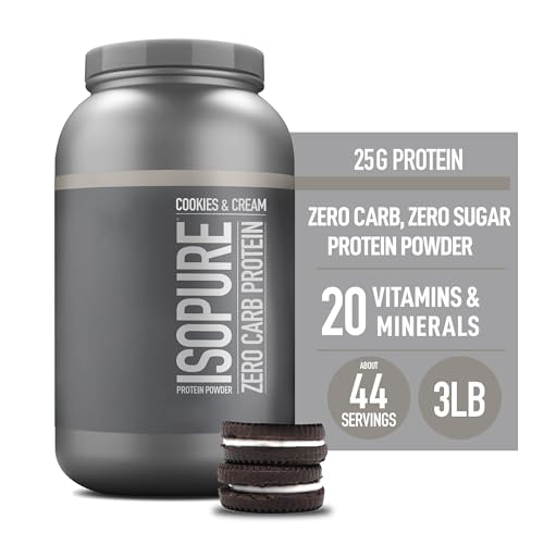 Isopure Protein Powder, Zero Carb Whey Isolate with Vitamin C & Zinc for Immune Support Isopure uk supplements