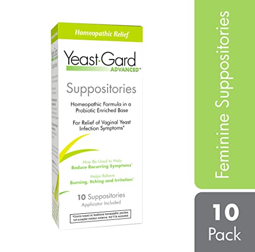 YeastGard Advanced Homeopathic Yeast Infection Vaginal Suppositories - 10 count Box Yeast-Gard uk supplements