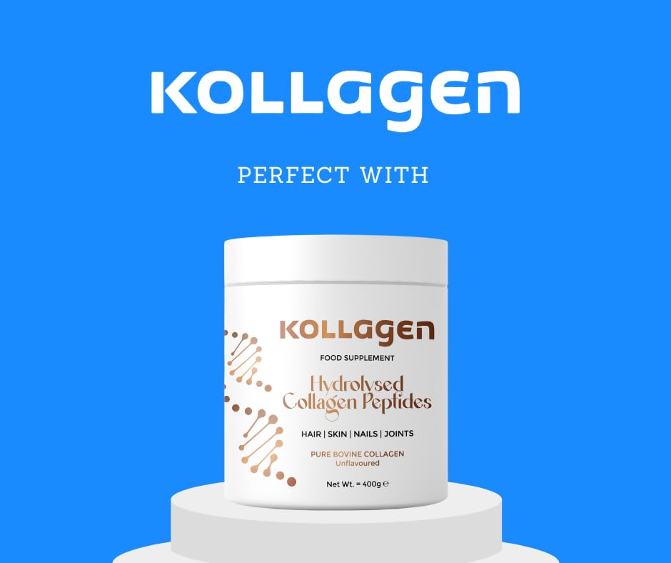 100% Pure Collagen Peptides Powder 400g Kollagen: Hydrolysed Bovine Collagen Peptides (Type 1) My Store uk supplements