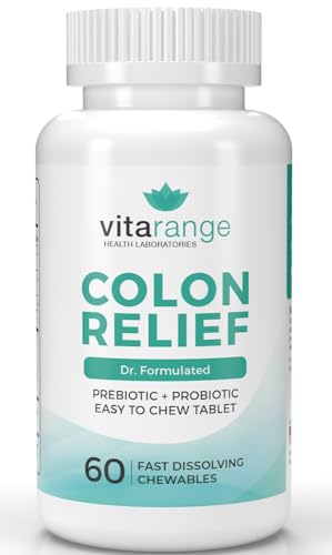 Colon Relief by VitaRange- Fast Constipation and Bloating Relief with Sunfiber Prebiotic Vita Range uk supplements
