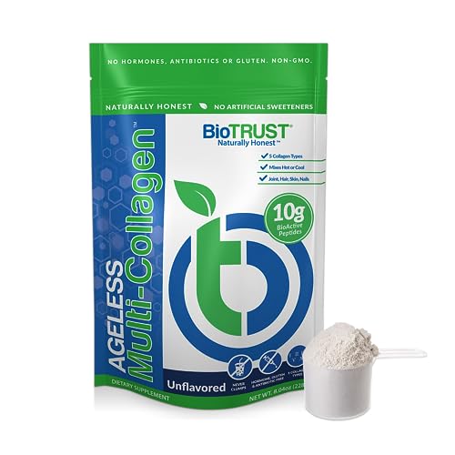 BioTrust Ageless Multi Collagen Peptides Powder – 5 Types (I, II, III, V, X) – Hydrolyzed BioTrust uk supplements