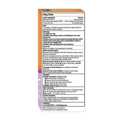 FemiClear BV & Yeast Infection Protection Vaginal Cream, Made with Natural Ingredients FemiClear uk supplements