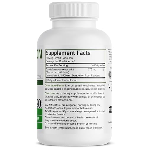 Bronson Dandelion Root High Potency Supplement, Supports Overall Good Health & Well Bronson uk supplements