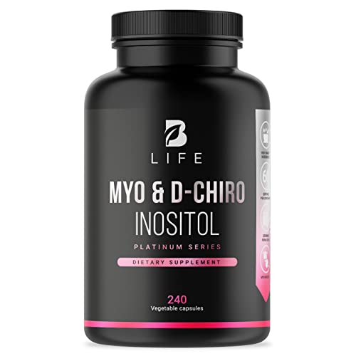 Myo-Inositol & D-Chiro Inositol by B Life - 240 Capsules | Made in USA | 40:1 Ratio B Life Company uk supplements