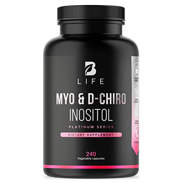 Myo-Inositol & D-Chiro Inositol by B Life - 240 Capsules | Made in USA | 40:1 Ratio B Life Company uk supplements