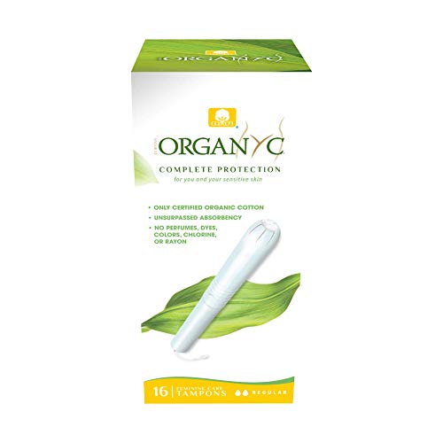ORGANYC Hypoallergenic 100% Organic Cotton Internal Tampons with Applicator, REGULAR, 16-count Organyc uk supplements