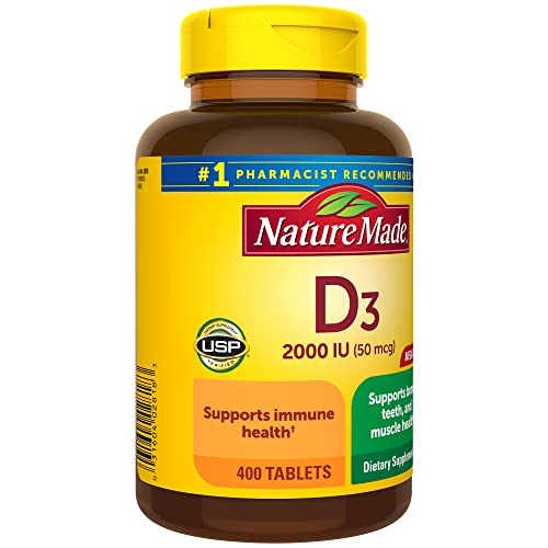 Nature Made Vitamin D3 2000 IU (50 mcg), Dietary Supplement for Bone, Teeth Nature Made uk supplements