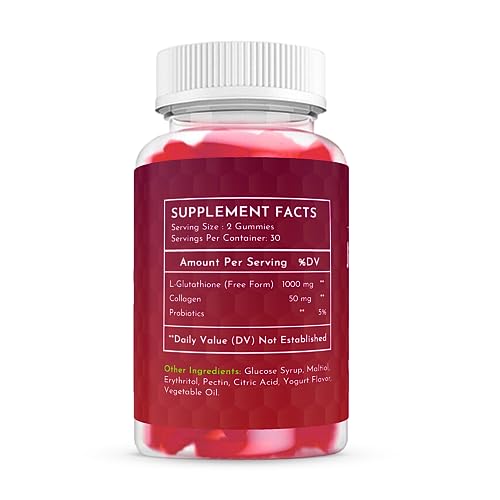 Glutathione Gummies | with Marine Collagen | 1050mg per Serving | Antioxidant Support Sunshyne uk supplements