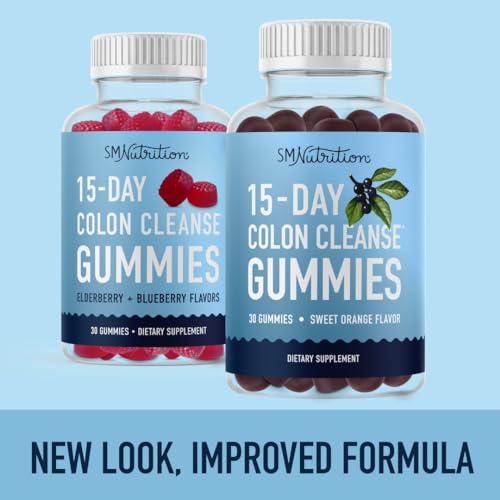 15 Day Colon Cleanse & Detox Gummies | Occasional Constipation & Bloating Relief SMNutrition uk supplements