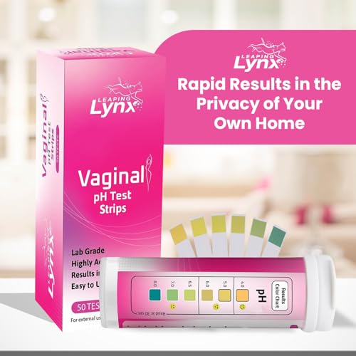 5-Minute Vaginal pH Test Kit for Women - 50 Premium-Quality Vaginal Heath pH Test Strips Included Leaping Lynx uk supplements