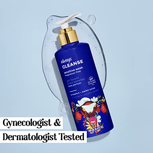 Always Cleanse Feminine Intimate Wash For Women, Ph Balanced For Sensitive Skin, Fragrance-Free Always uk supplements