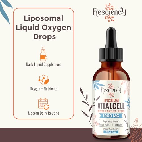 13-in-1 Liquid Oxygen Boost & Nutrient Supplement, Liposomal Optimized-Delivery Blend with Trace Minerals, Amino Acids, CoQ10, B Vitamins & Fulvic Acid, Daily Wellness Liquid Oxygen Drops, 2 fl oz Resciency uk supplements
