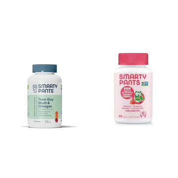 SmartyPants Teen Guy Multivitamin Gummies: Omega 3 Fish Oil (EPA/DHA) & Kids Probiotic Immunity Gummies: Prebiotics & Probiotics for Digestive Health and Immune Support Supplement SmartyPants uk supplements