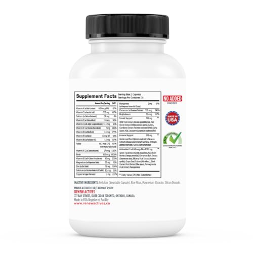 Renew Actives Women's Multi-Vitamin & Antioxidant: Daily Health Supplement for Woman Renew Actives uk supplements