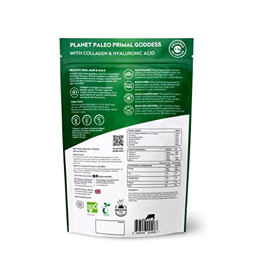 Planet Paleo Primal Goddess -Pure Collagen with Hyaluronic Acid and Zinc (210g, 35 Servings) Planet Paleo uk supplements