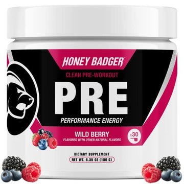Honey Badger Pre Workout Powder, Keto Vegan Preworkout for Men & Women with Vitamin C Honey Badger uk supplements
