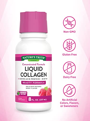 Nature's Truth Liquid Collagen | 8 oz | Non-GMO, Gluten Free Supplement | Natural Berry Nature's Truth uk supplements