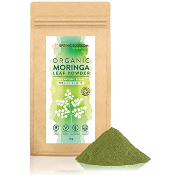 1KG Moringa Superleaf Powder Oleifera 100% Organic Raw Premium Quality Non-GMO Spring Blossom uk supplements