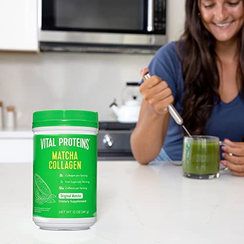 Vital Proteins Matcha Collagen Peptides Powder Supplement, L-theanine & Caffeine, Matcha Green Tea VITAL PROTEINS uk supplements