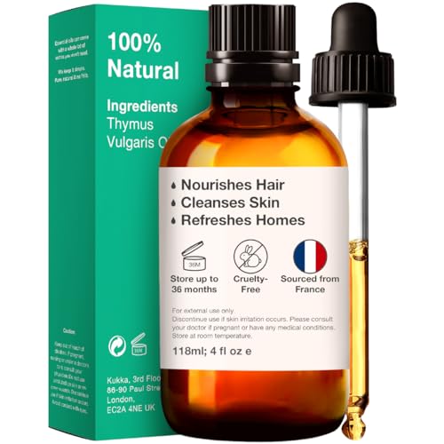Kukka Thyme Essential Oil for Hair Thyme Oil for Skin - 100% Natural Thyme Essential Oil for Diffuser KUKKA essential oils uk supplements