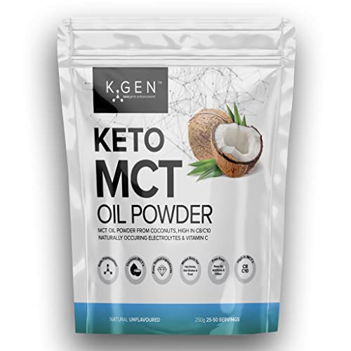 Keto MCT Oil Powder Pure Coconut MCT Keto Coffee Creamer | Premium Quality C8 Easily Absorbed & Digested K GEN ketogenic enhancement uk supplements