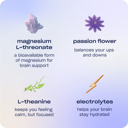 Recess Mood Powder, Calming Magnesium L-Threonate Blend with Passion Flower Drink Recess Inc. uk supplements