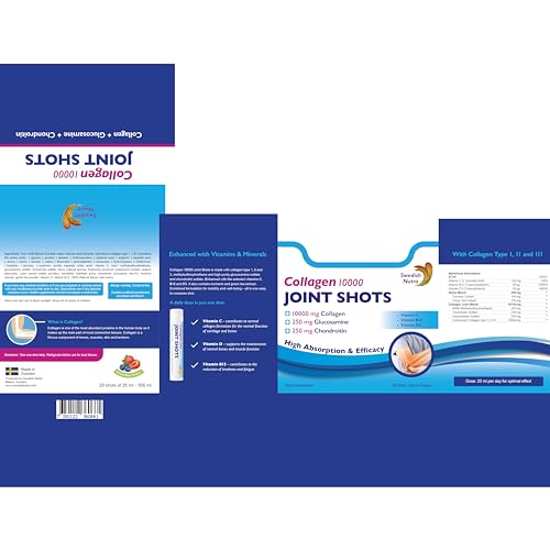 Swedish Nutra Collagen 10000 Joint Shots | High Strength Type 1, 2 & 3 Collagen for Body, Joints & Ligaments Swedish Nutra uk supplements