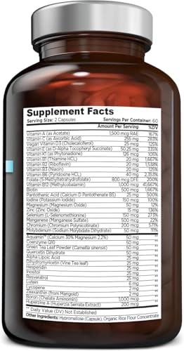 OmniBiotics Ultimate Daily Multivitamin for Women & Men – 34 Essential Ingredients Including Vitamin A, C, D, E, B6, B12, Biotin, Zinc – 120 Vegan Capsules OmniBiotics uk supplements