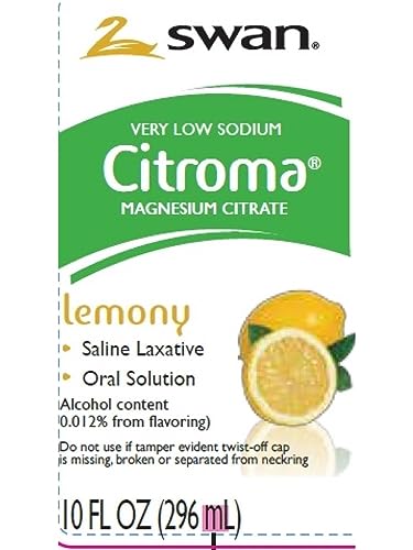 Swan Lemon Magnesium Citrate Oral Solution (10 oz), Natural Lemon Flavor, Gentle Deal Dave uk supplements