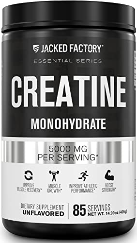 Jacked Factory Creatine Monohydrate Powder 425g - Creatine Supplement for Muscle Jacked Factory uk supplements