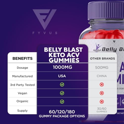 (3 Pack) Belly Blast Keto ACV Gummies, Belly Blast Keto + ACV Gummies Advanced Weight Fyvus uk supplements