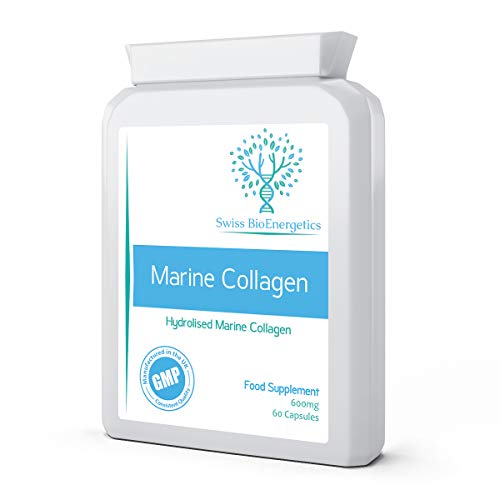 Marine Collagen 600mg 60 Capsules - Highly Bioavailable Naticol® Type 1 swiss bioenergetics uk supplements