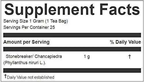 Stone Breaker Chanca Piedra Herbal Tea - 100% Naural from Peru (2x 25 Tea Bags Pack) Natural Kidney Cleanse & Gallbladder Stones Support– Detoxify Urinary Tract, Flush Impurities, Clear Urinary System AOSGYA uk supplements