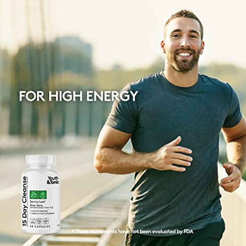Youth & Tonic 15 Day Colon Cleanser & Detox for Waste Loss to Feel Lighter Youth & Tonic uk supplements