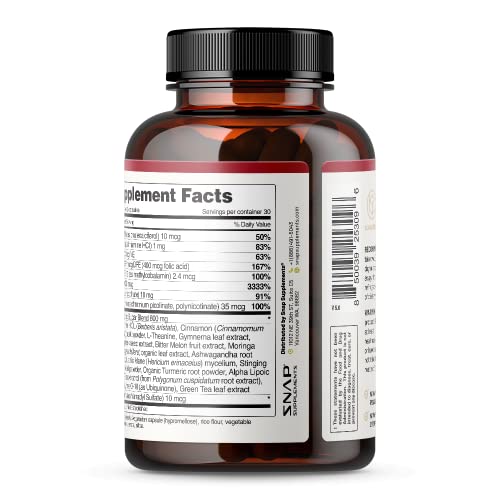 Snap Supplements Blood Sugar Blend - Support Healthy Blood Sugar, 60 Capsules Snap Supplements uk supplements