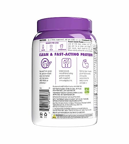 Bluebonnet Nutrition Whey Protein Isolate Powder, 14 Serving, Vanilla, 1 lb Bluebonnet uk supplements