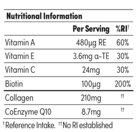 Collagen Peptides CoQ10 Vitamin Gummies. Vitamins A C Supplement, Biotin. Supports Collegen SOLV uk supplements