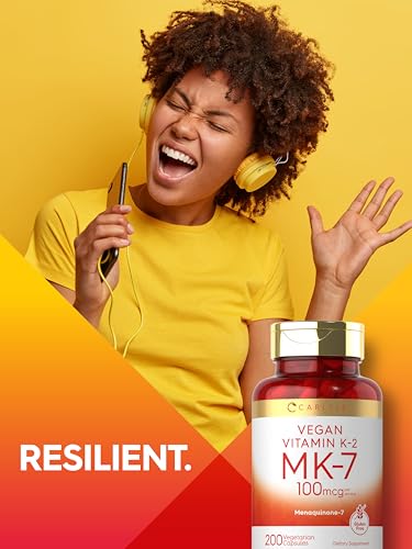 Carlyle Vitamin K2 MK7 100mcg | 200 Vegan Capsules | Menaquinone-7 Supplement Carlyle uk supplements