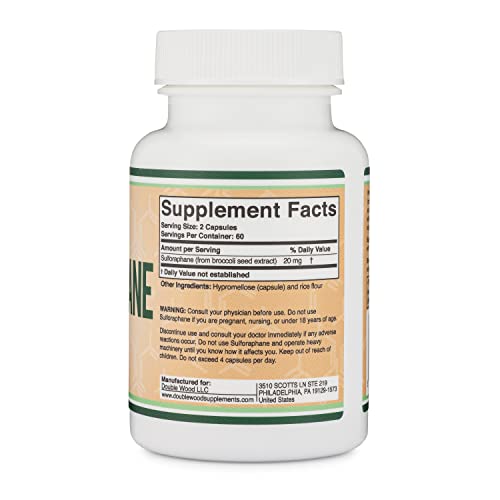 Sulforaphane Supplement - 20mg of Activated and Stabilized Sulforaphane per Serving Double Wood Supplements uk supplements
