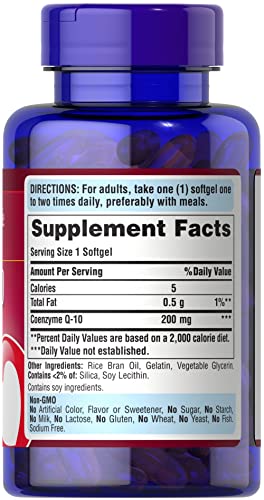 Puritan's Pride Q-Sorb CoQ10 200mg Supports Heart Health,120 Softgels Puritan's Pride uk supplements
