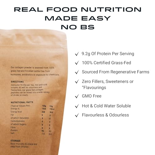 APE Nutrition Collagen Powder Peptides - Type 1 & 3 Bovine Collagen Protein, 100% Grass-Fed & Finished, Ancestral Supplement UK A | P | E uk supplements
