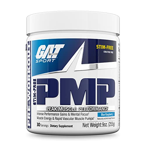 GAT SPORT PMP (Peak Muscle Performance), Pre-Workout, 30 Servings (Blue Raspberry GAT SPORT uk supplements